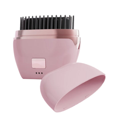 Rose Couleur Brosse Lissante Chauffante Sans Fil Rechargeable