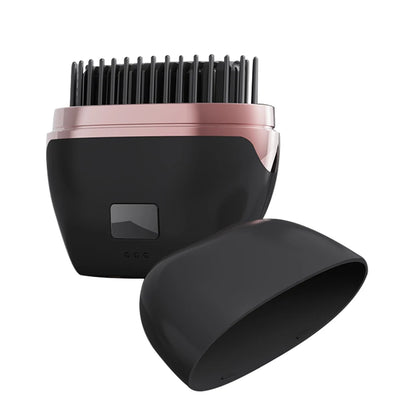 noir Couleur Brosse Lissante Chauffante Sans Fil Rechargeable