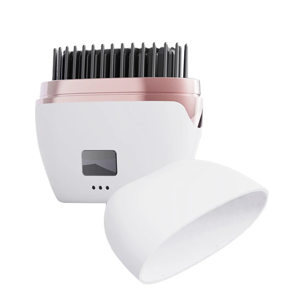 BLANC Couleur Brosse Lissante Chauffante Sans Fil Rechargeable